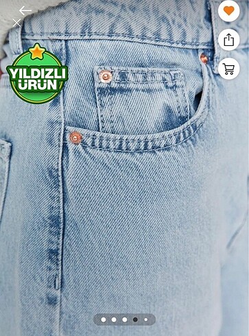 Trendyolmilla mavi yüksek bel uzun straight jeans - Görsel 5