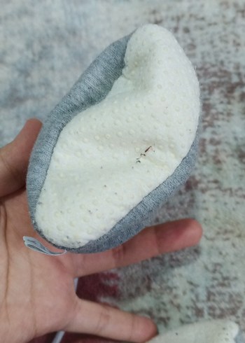 bebek için Gri Nakışlı Sıcak Terlik - Görsel 5