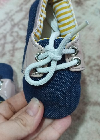 Erkek Bebek Bağcıklı Denim İlk Adım Ayakkabısı - Görsel 5