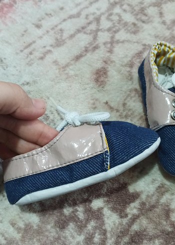 Erkek Bebek Bağcıklı Denim İlk Adım Ayakkabısı - Görsel 2