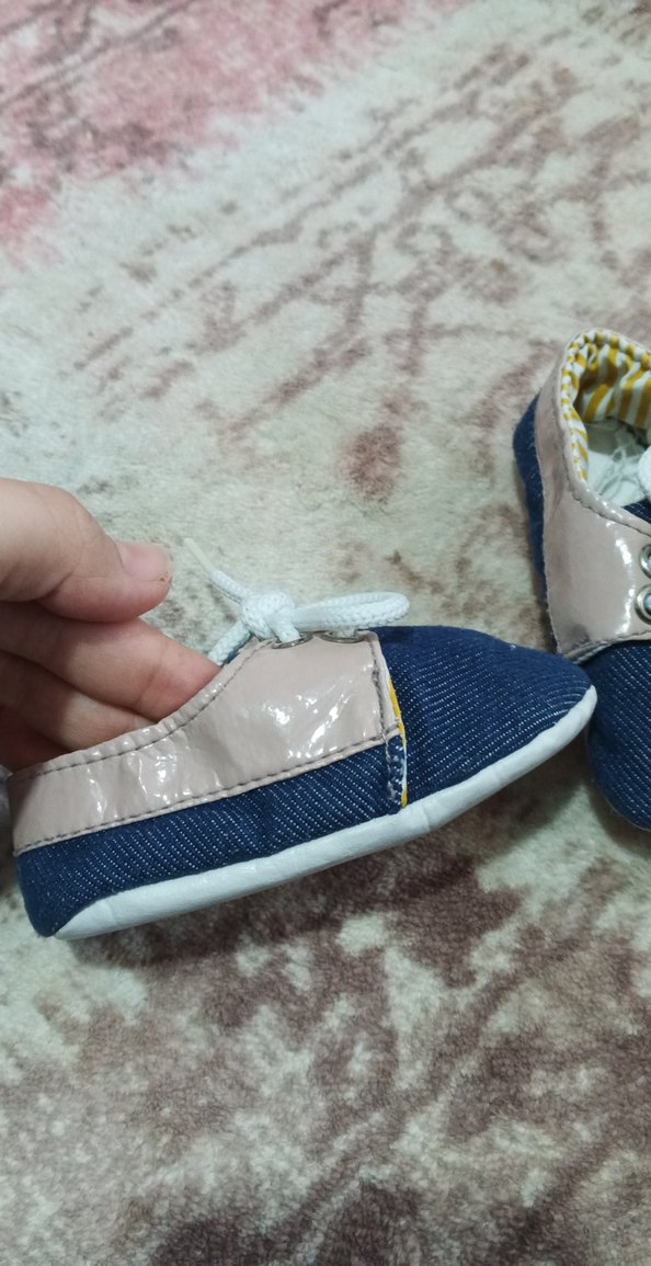 Erkek Bebek Bağcıklı Denim İlk Adım Ayakkabısı - Görsel 2