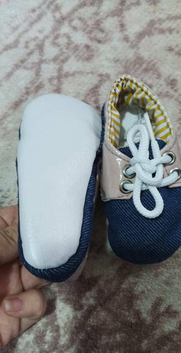 Erkek Bebek Bağcıklı Denim İlk Adım Ayakkabısı - Görsel 3