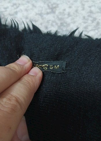 Siyah Nakışlı Uzun Kadın Kürk Mont yelek - Görsel 2