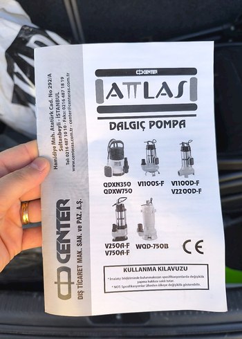 Beden atlas dalgıç pompa