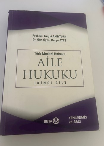 Türk Medeni Hukuku Aile Hukuku 2. Cilt
