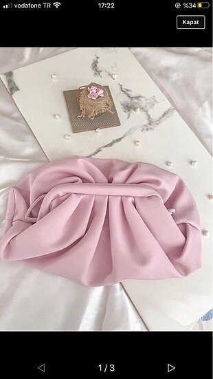 Pembe Büzgülü Çanta