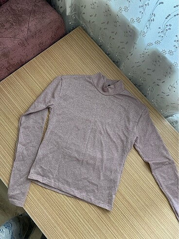 m Beden pembe Renk Simli crop