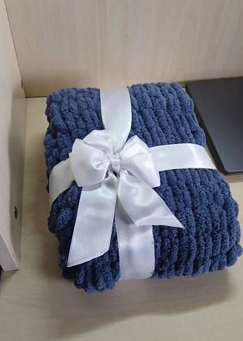 Mavi Puffy Atkı - Görsel 5