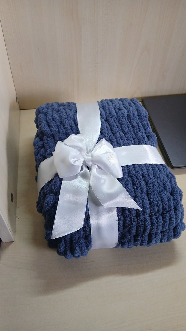 Mavi Puffy Atkı - Görsel 5