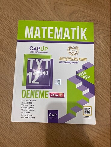 ÇAP yayınları tyt matematik denemeleri