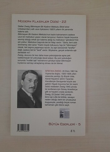 Beden Bilinmeyen Bir Kadının Mektubu~Stefan Zweig