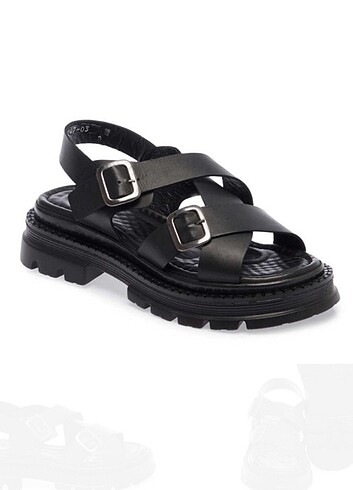 Tergan Tergan Deri Sandalet
