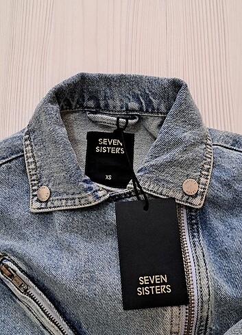xs Beden mavi Renk Seven sisters kadin orjinal denim jacket
