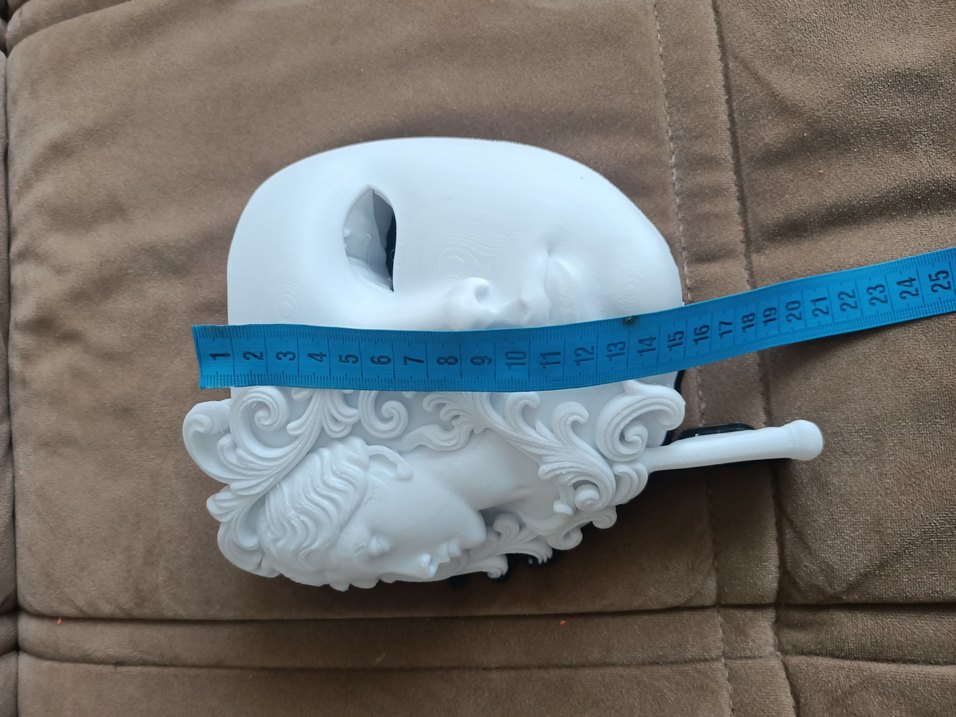 cadılar Bayramı Beyaz Dekoratif Yarım Yüz Maskesi - Görsel 4