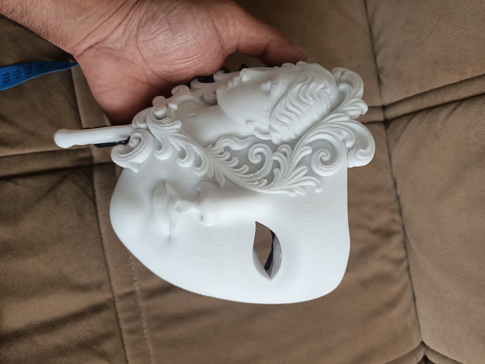 cadılar Bayramı Beyaz Dekoratif Yarım Yüz Maskesi - Görsel 3