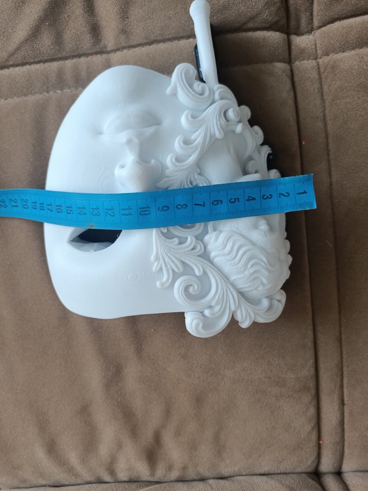 cadılar Bayramı Beyaz Dekoratif Yarım Yüz Maskesi - Görsel 5