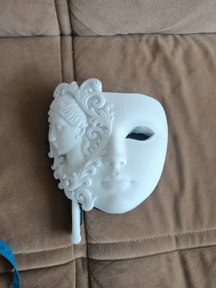 cadılar Bayramı Beyaz Dekoratif Yarım Yüz Maskesi - Görsel 2