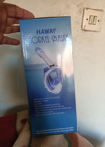 Mavi Baskılı Hawa Şnorkel Maskesi sıfır - Görsel 2