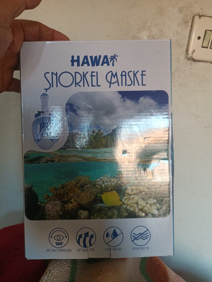 Mavi Baskılı Hawa Şnorkel Maskesi sıfır - Görsel 5