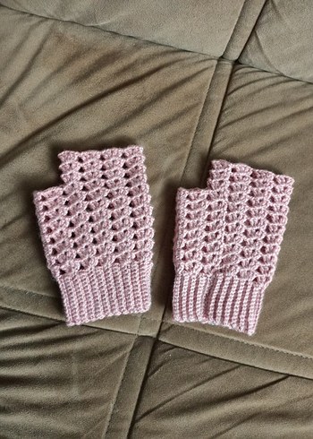 Pembe el Örgüsü Eldiven sıfır ürün - Görsel 8