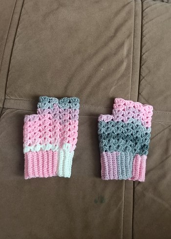 Parmaksız desenli el örgüsü eldiven 
karısık renkli parmaksız - Görsel 6