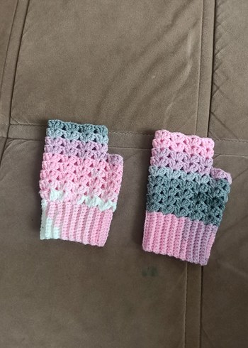 Parmaksız desenli el örgüsü eldiven 
karısık renkli parmaksız - Görsel 5