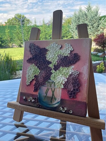 Dokulu 20x20 yağlı boya tablo