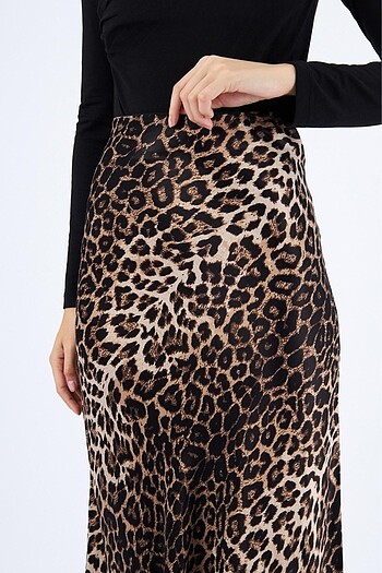 Leopar Desenli Etek