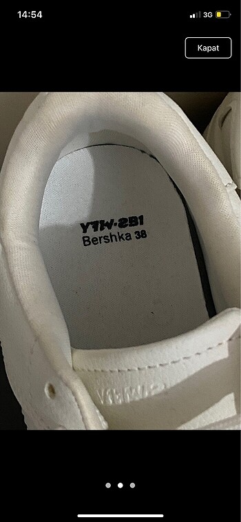 38 Beden beyaz Renk Bershka Platform Beyaz Ayakkabı