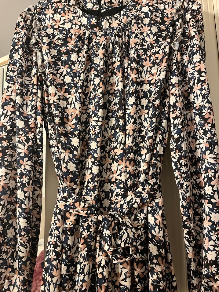 Uzun Kollu, Kuşaklı Bohem Kadın Elbise - Görsel 2