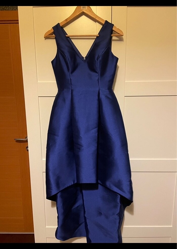 Asil Saks mavisi Lacivert Elbise - Görsel 2