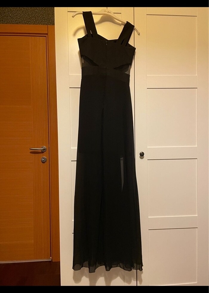 Siyah Uçuş Asil Elbise - Görsel 2