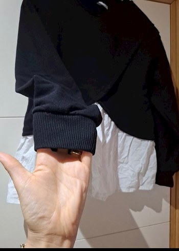 Zara Siyah Keten Uzun Kollu