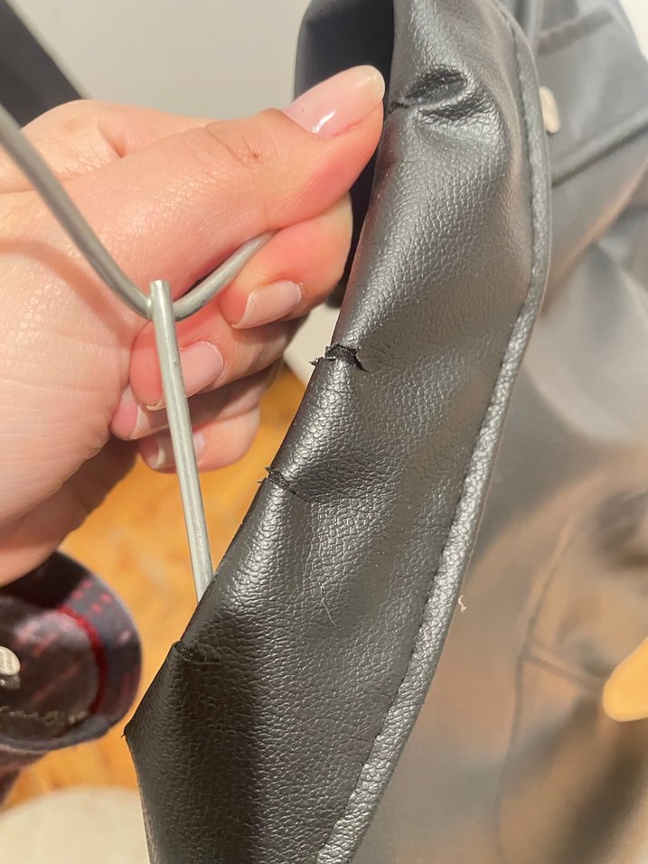 Kadın Siyah Deri Ceket - Görsel 3