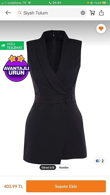 Trendyol & Milla siyah kemerli tulum