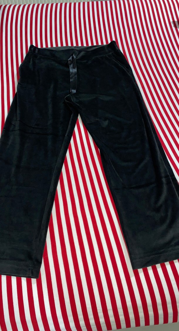 Kadın Siyah Kadife eşofman - Görsel 3