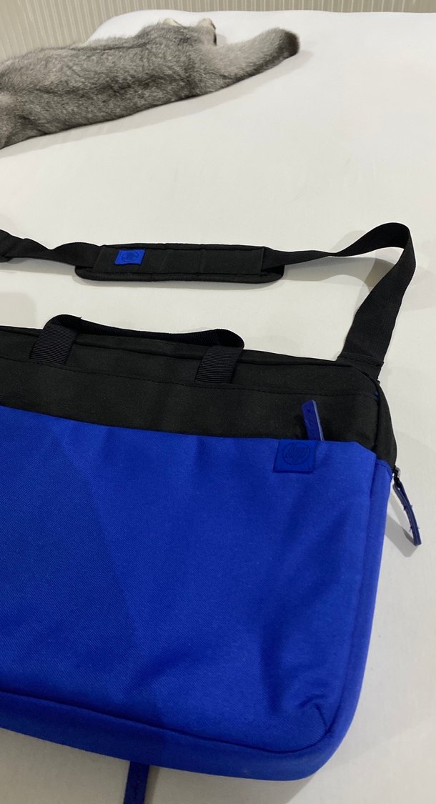 Kemerli Lacivert Kadın Laptop Çantası - Görsel 2