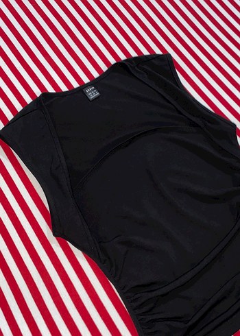 Siyah Straplez kolsuz Atlet - Görsel 2