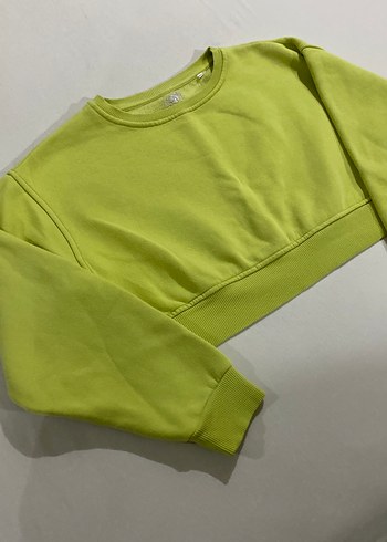 Sarı Midi Kadın Sweatshirt - Görsel 3