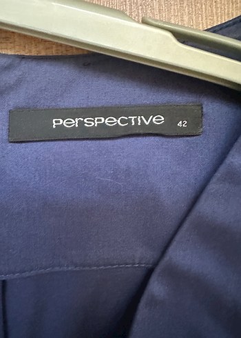 Perspective 42 beden Kemerli Lacivert Midi Kadın Elbise - Görsel 3