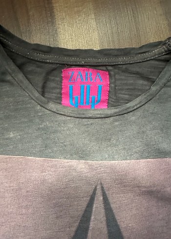 Zara Small Gri Baskılı Kısa Kollu Tişört - Görsel 3