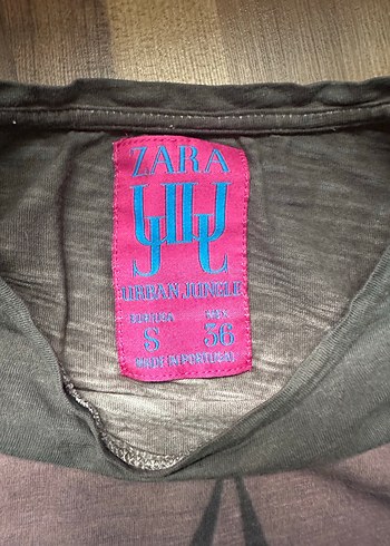 Zara Small Gri Baskılı Kısa Kollu Tişört - Görsel 4