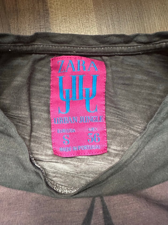 Zara Small Gri Baskılı Kısa Kollu Tişört - Görsel 4