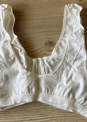 Beyaz Spor Sütyen Rahat Kesim - Görsel 5