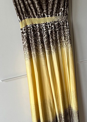 Bohem Sarı Gri Salaş Bağlamalı tulum - Görsel 5