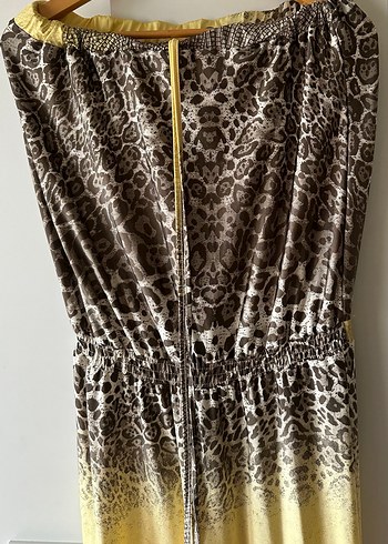 Bohem Sarı Gri Salaş Bağlamalı tulum - Görsel 6