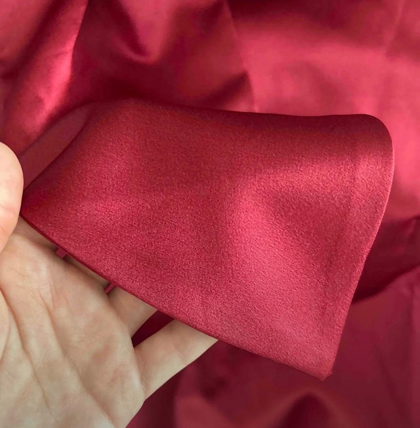 Bordo Uzun Kol Drapeli Abiye Elbise - Görsel 4