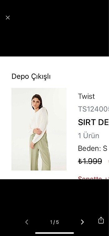 twist sırt detaylı triko