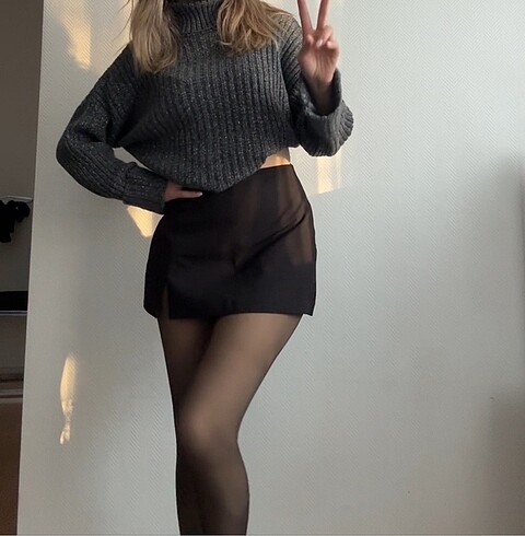 xs Beden siyah Renk Stradivarius şort etek siyah