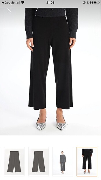 Siyah kumaş pantolon - Görsel 2
